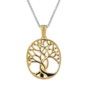 10k Yellow Gold Celtic Tree of Life Pendant Large