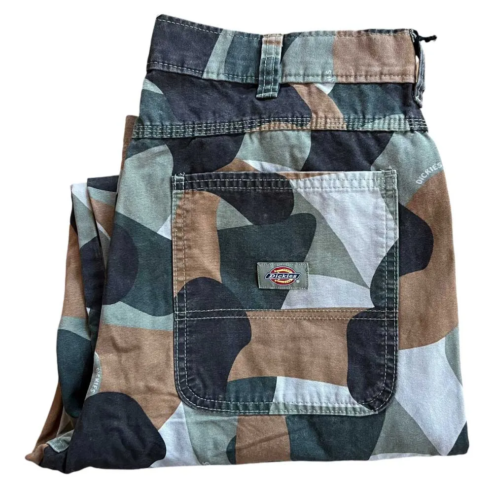 A864R0IP Camo Print Duck Cargo Skateboarding Pant Regular Fit Twill