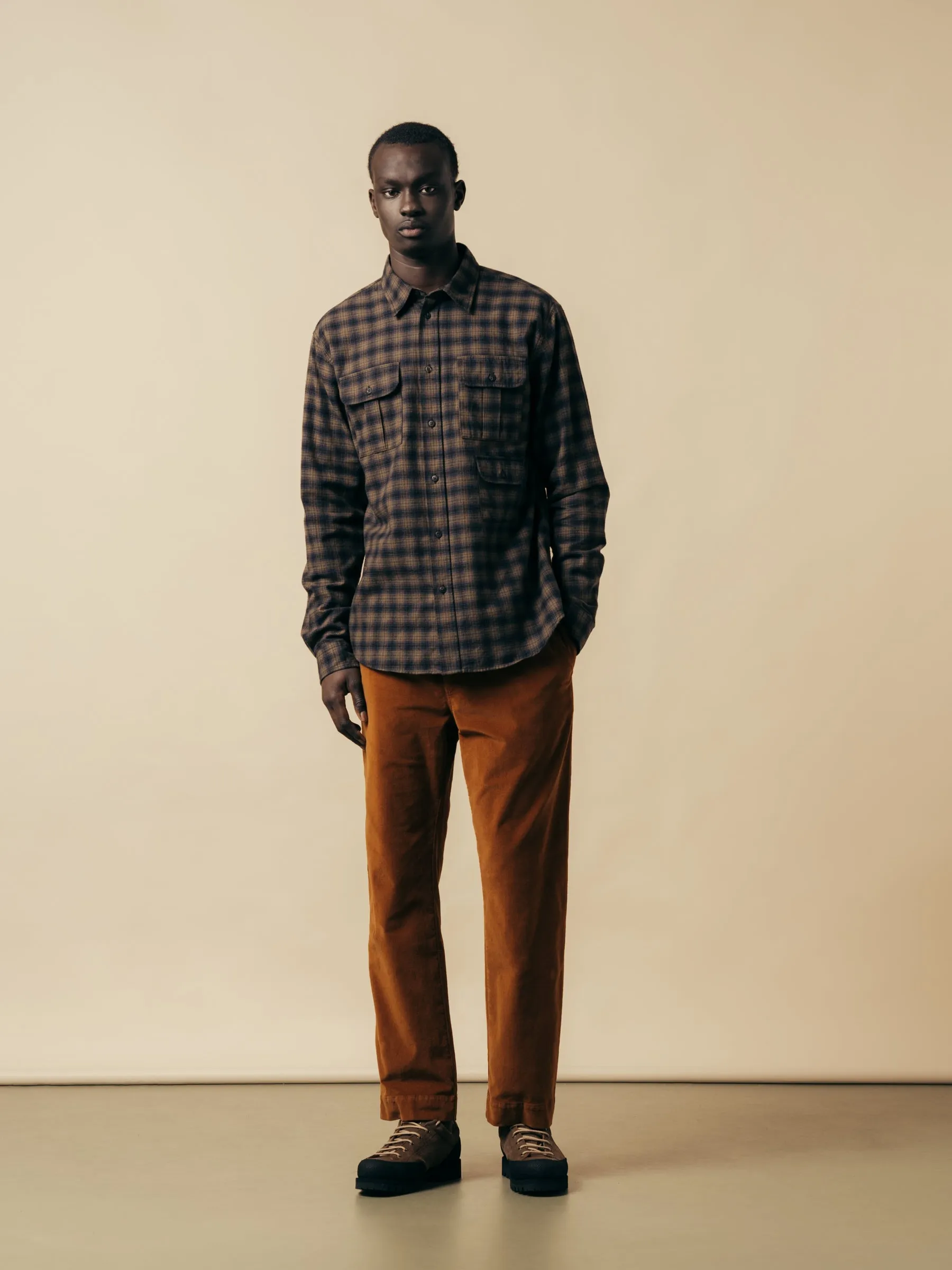 Aberlour Pant In Tobacco Cotton Moleskin