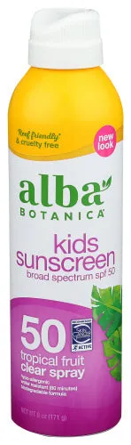 Alba Botanica - Sunscreen SPF 50 Kids Clear, 5 Oz - Pack of 1