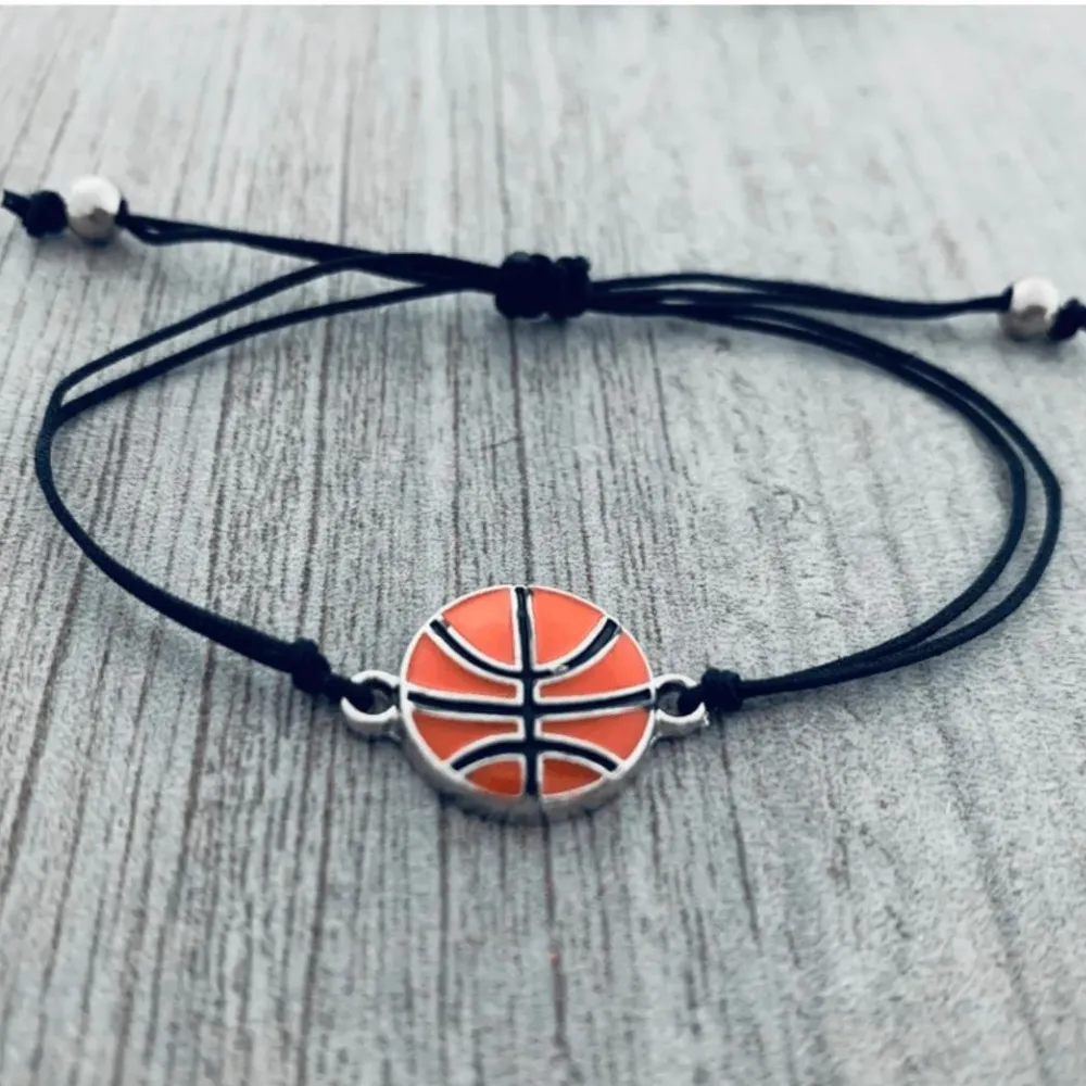 Basketball Adjustable String Bracelet