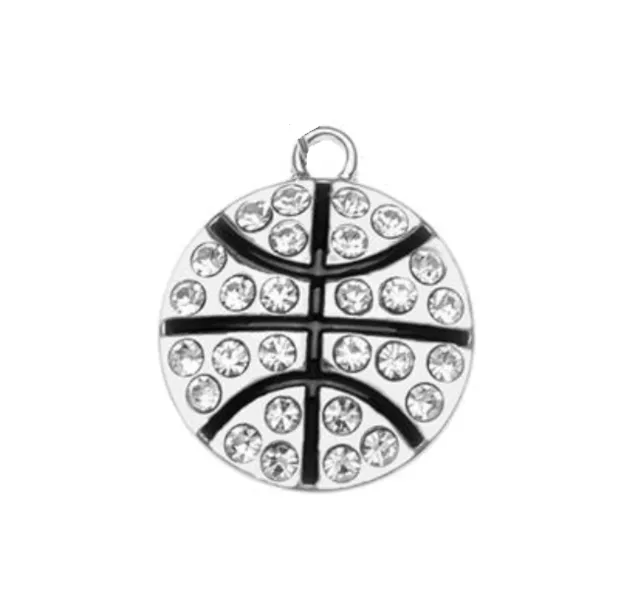 Basketball Rhinestone Charm