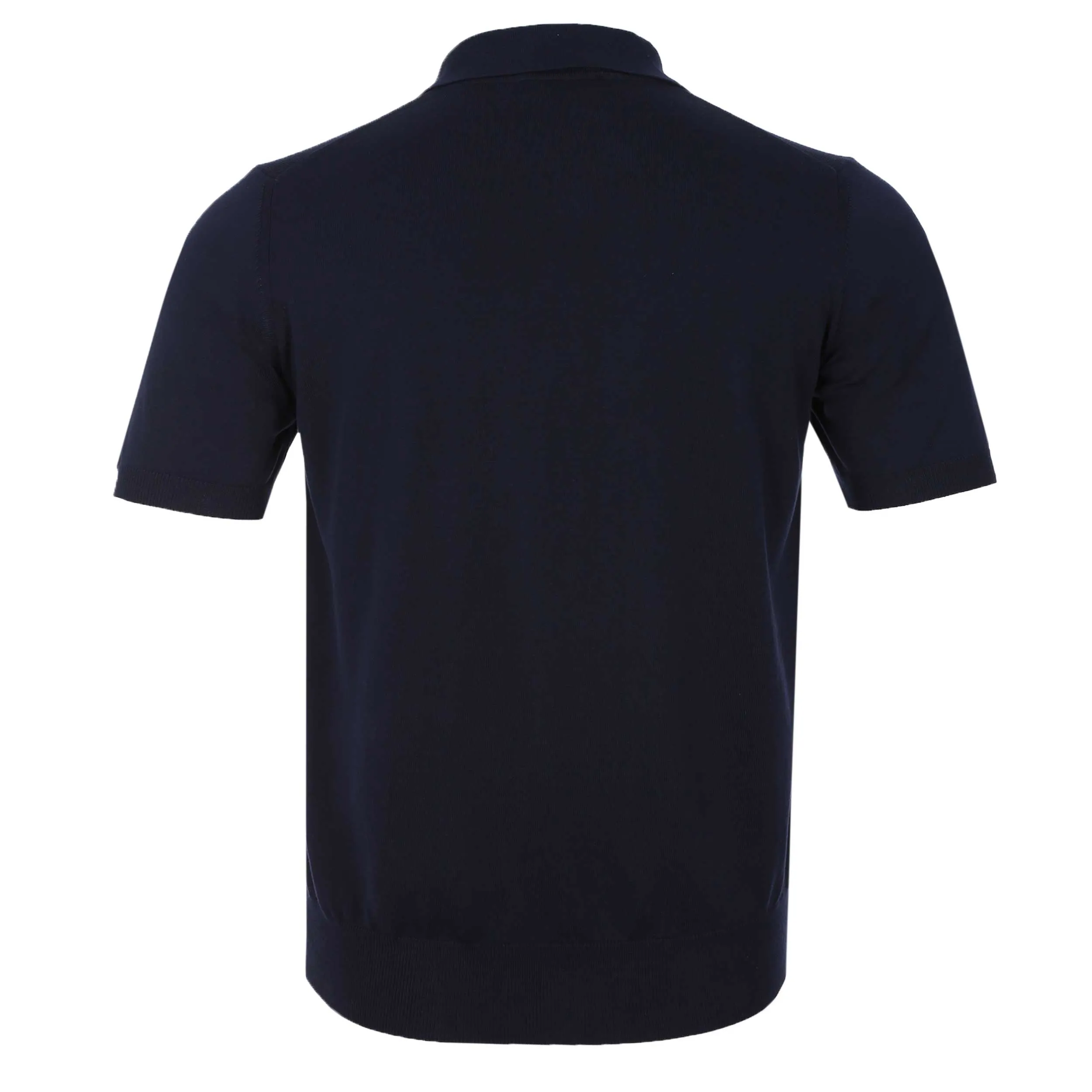 Canali Zip Polo Shirt in Navy