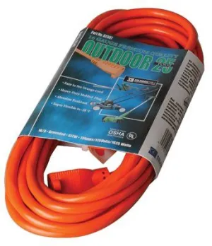 CCI 02307 Vinyl Extension Cord, 25 ft, 1 Outlet (1 EA)