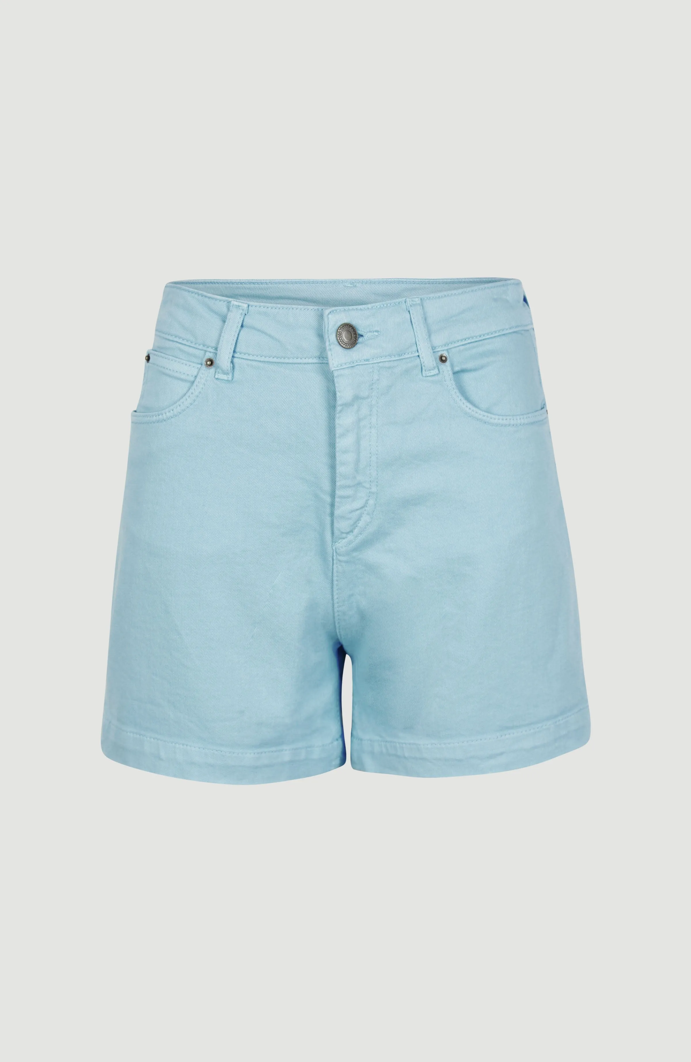 Dive High-Waist Twill Shorts | Blue Topaz