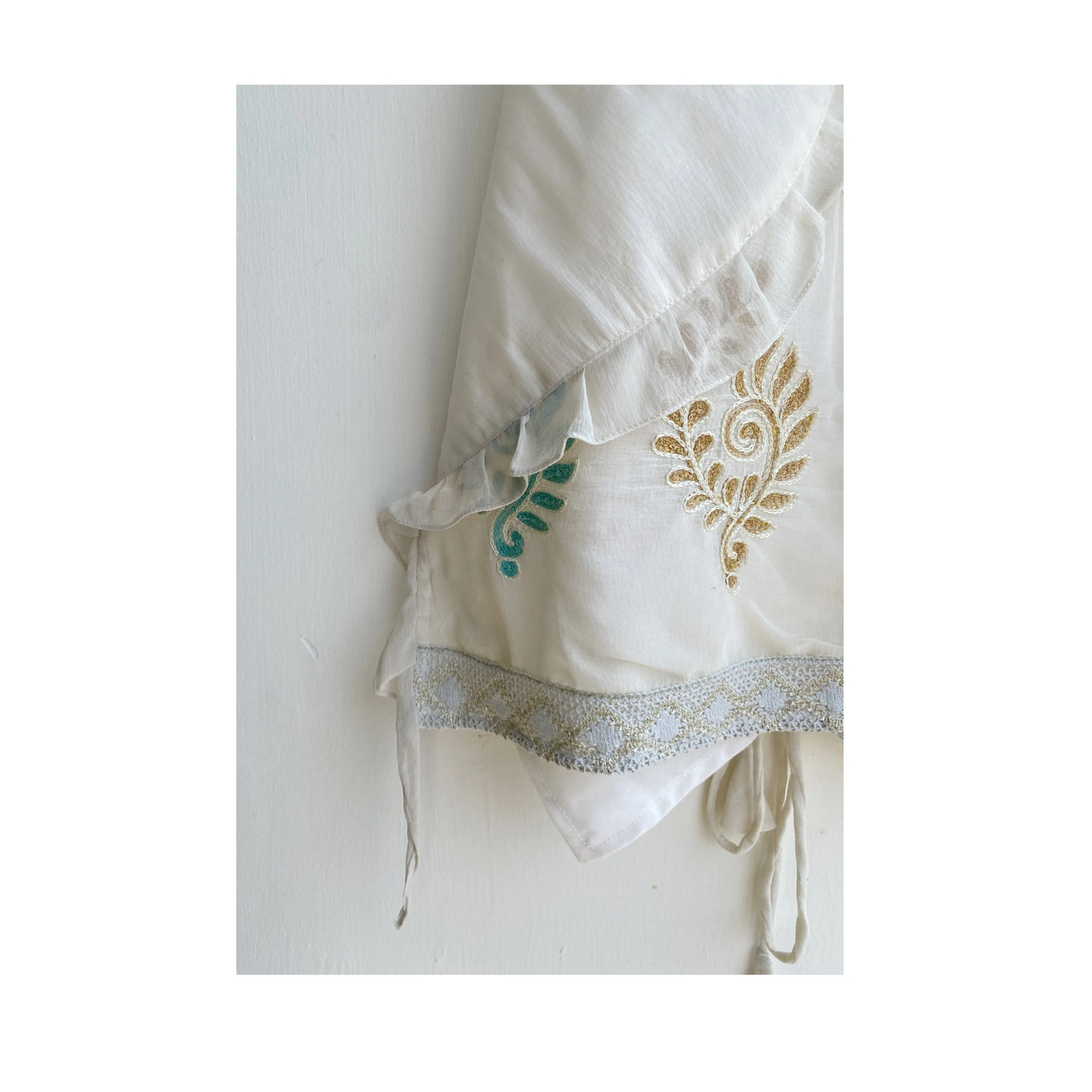 Eternal white embroidered top