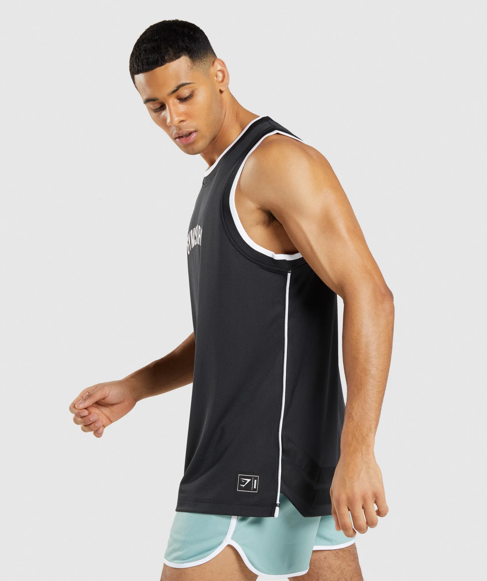 Gymshark Recess Basketball Tank - Black/White