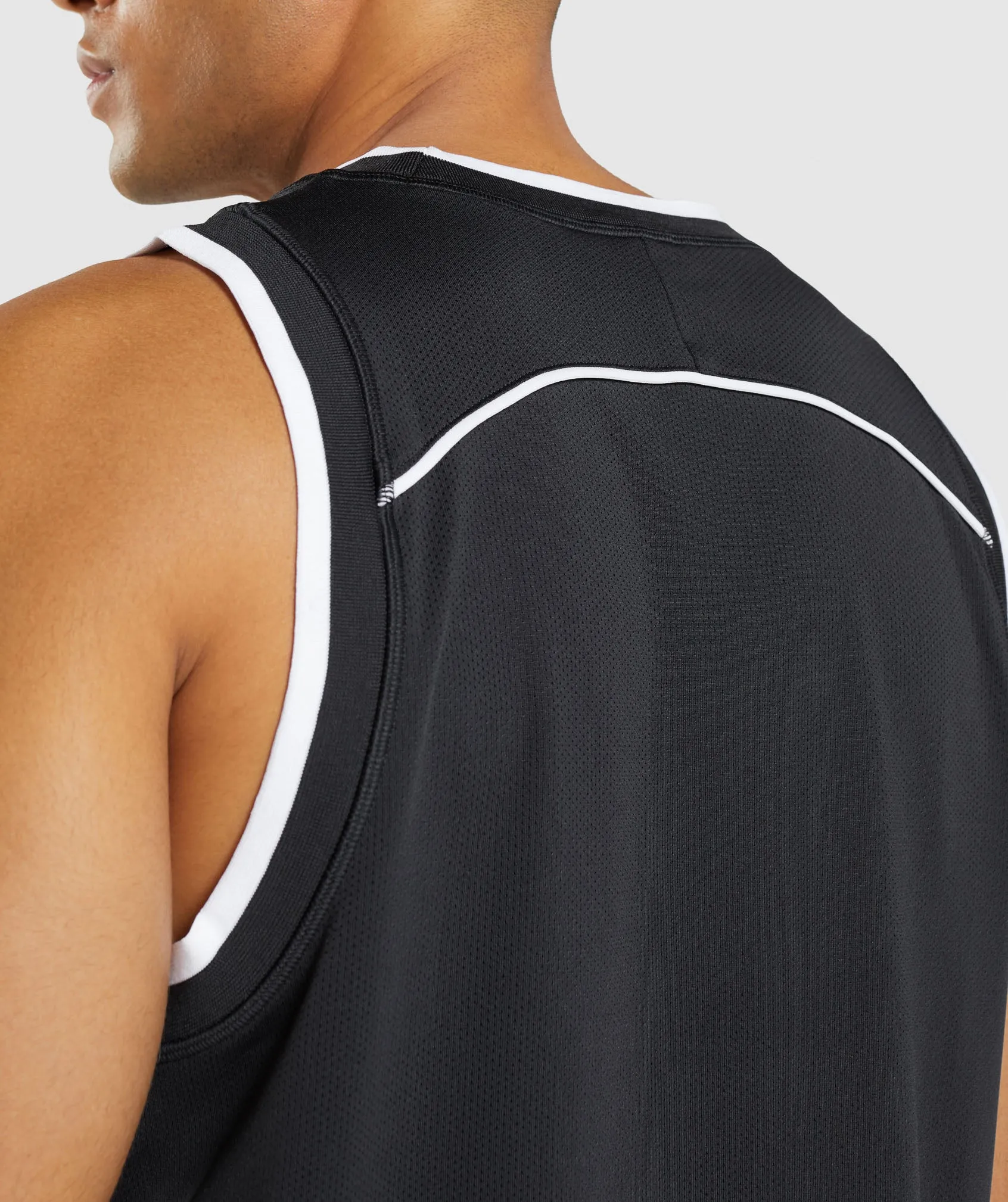 Gymshark Recess Basketball Tank - Black/White