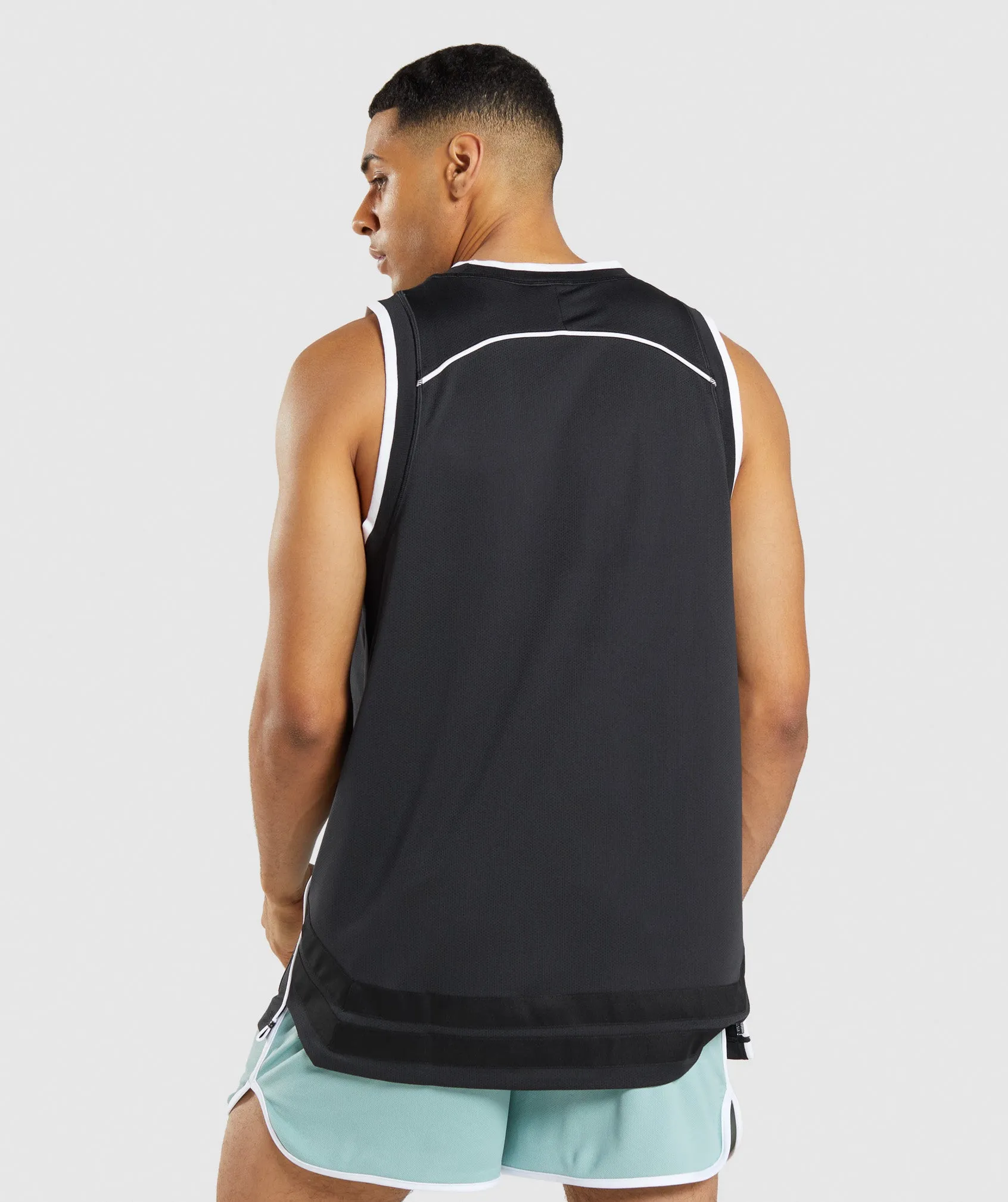 Gymshark Recess Basketball Tank - Black/White