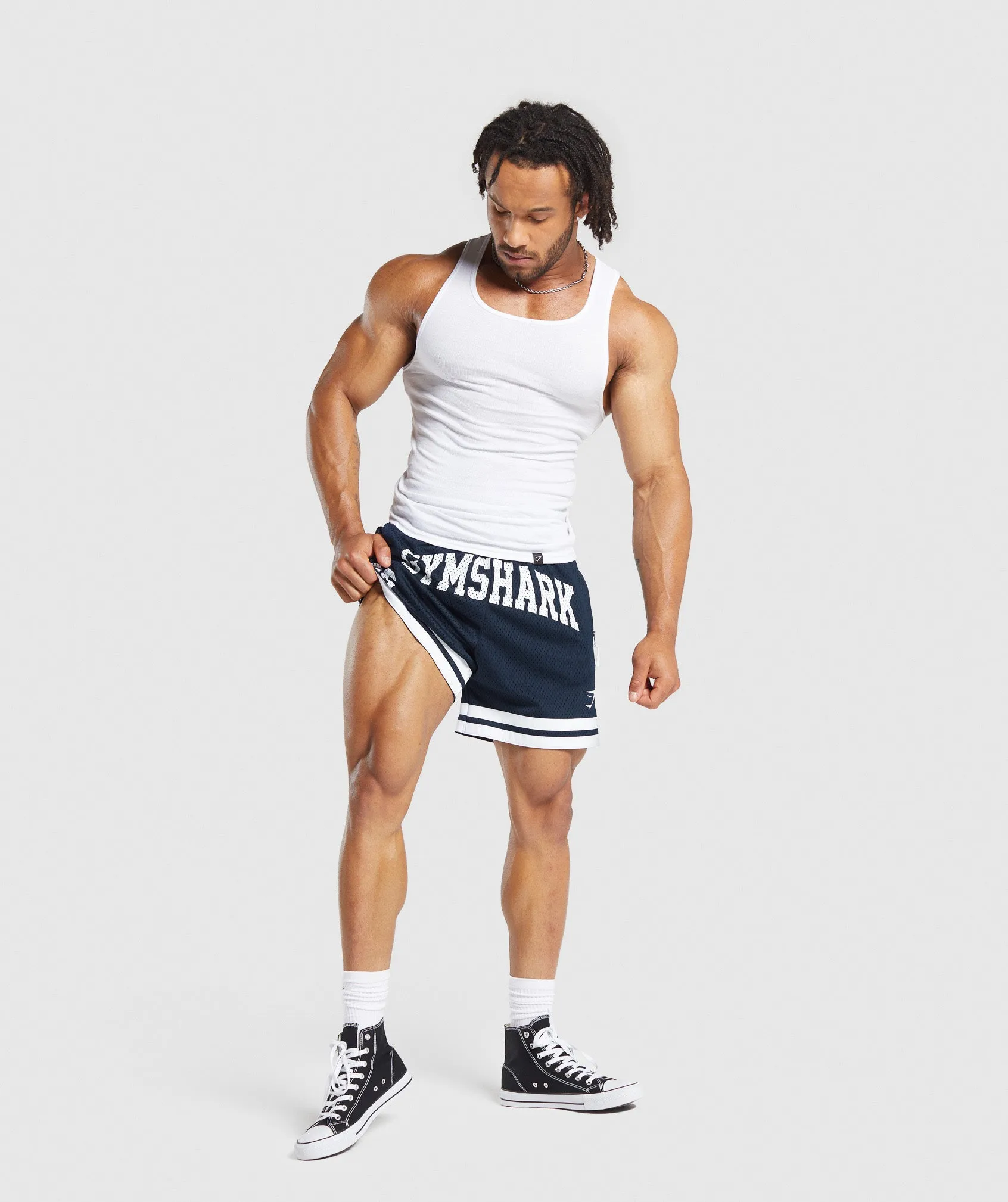 Gymshark Varsity Mesh Shorts - Navy