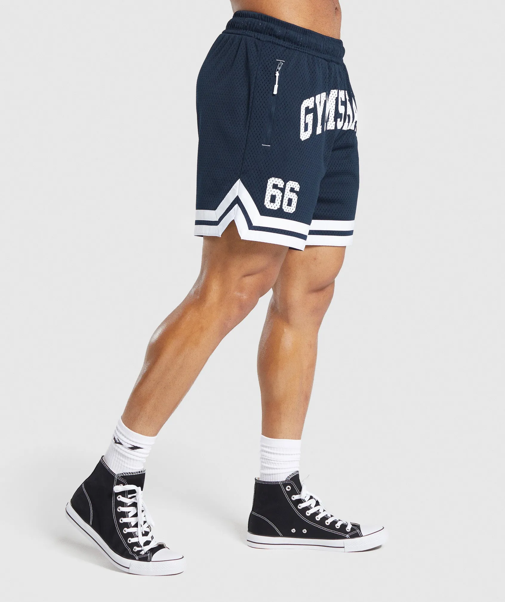 Gymshark Varsity Mesh Shorts - Navy