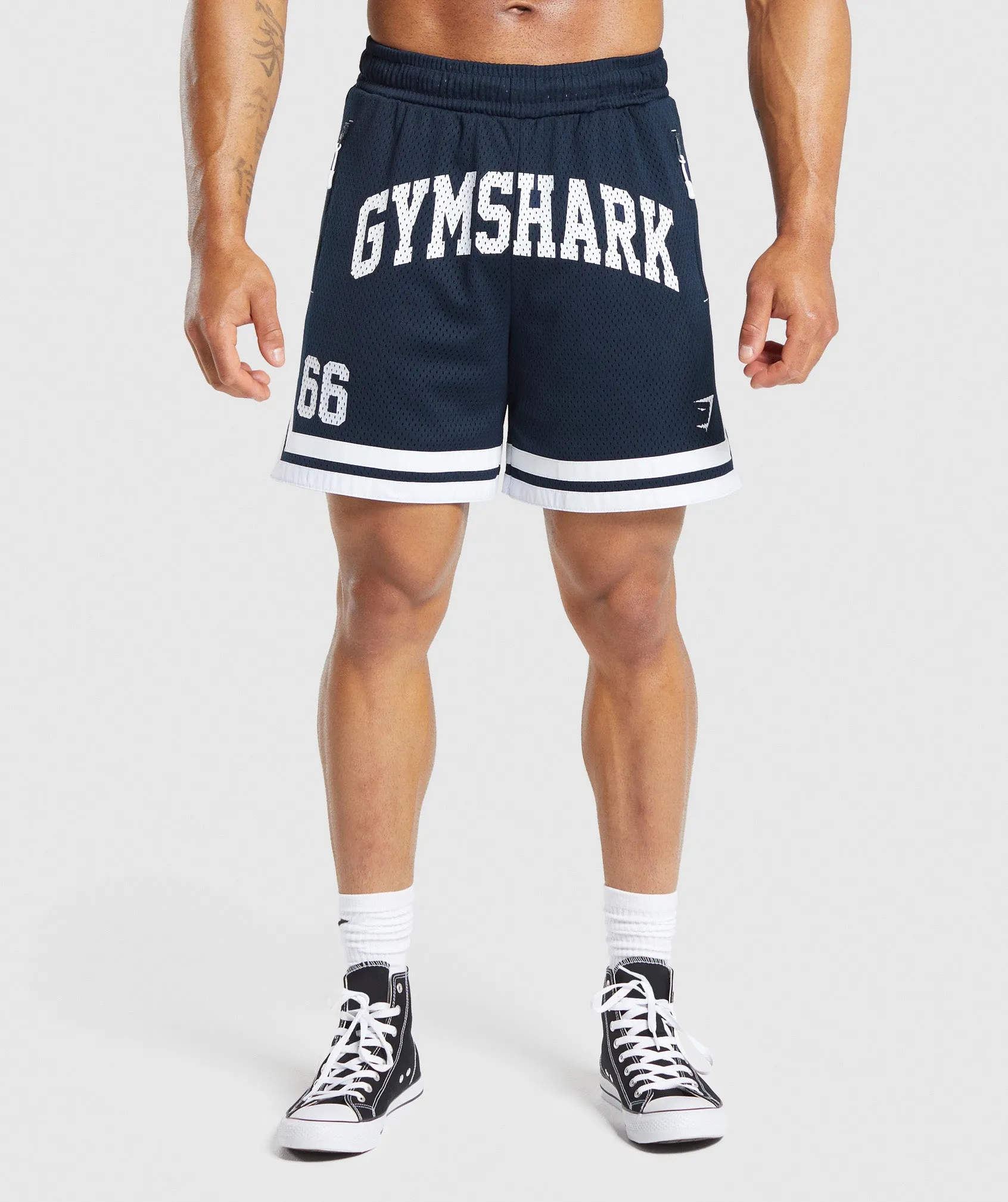 Gymshark Varsity Mesh Shorts - Navy