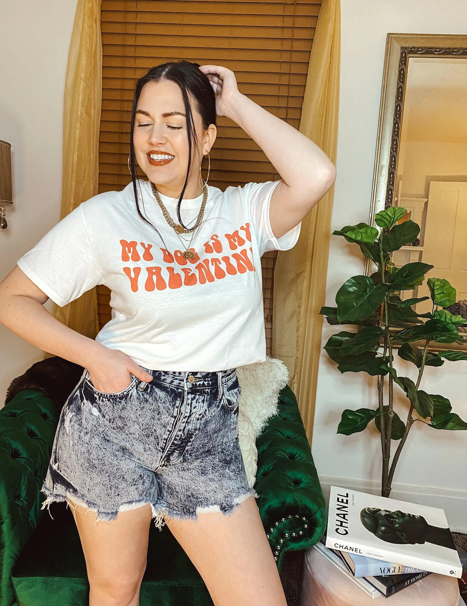 Happy Vibes Denim Shorts