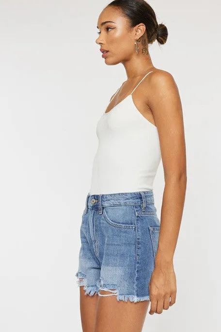 High Rise Mom Denim Shorts