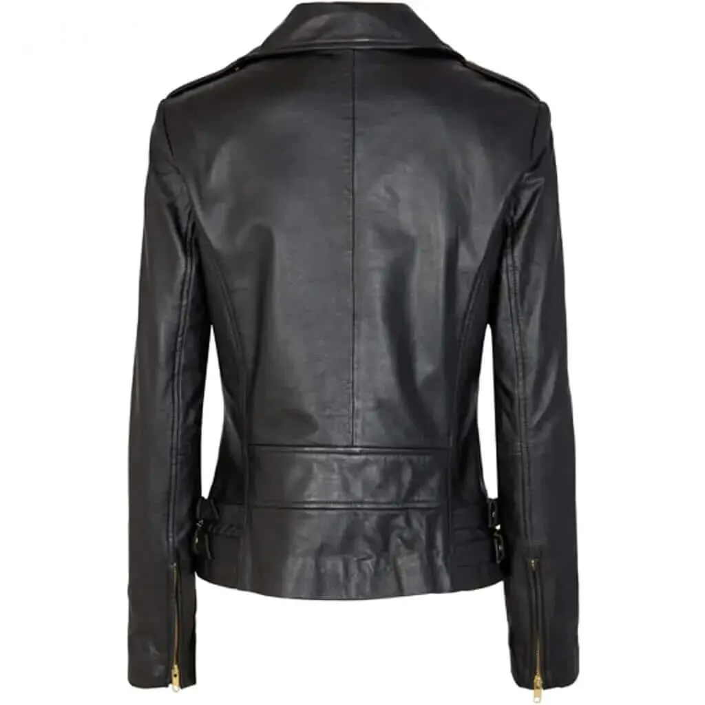 Lamb Gloving Black Biker Jacket