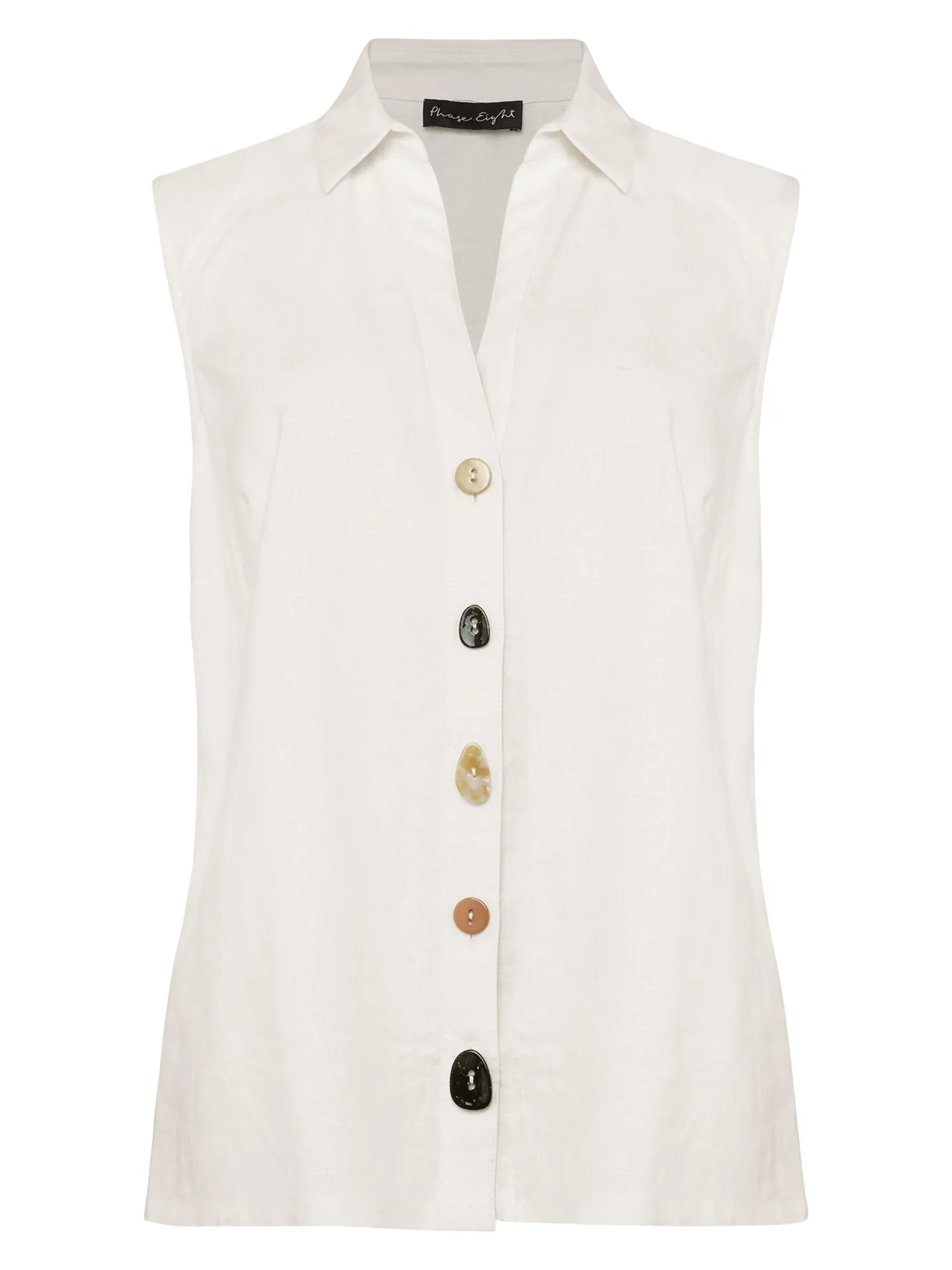 Lucy Linen Sleeveless Blouse