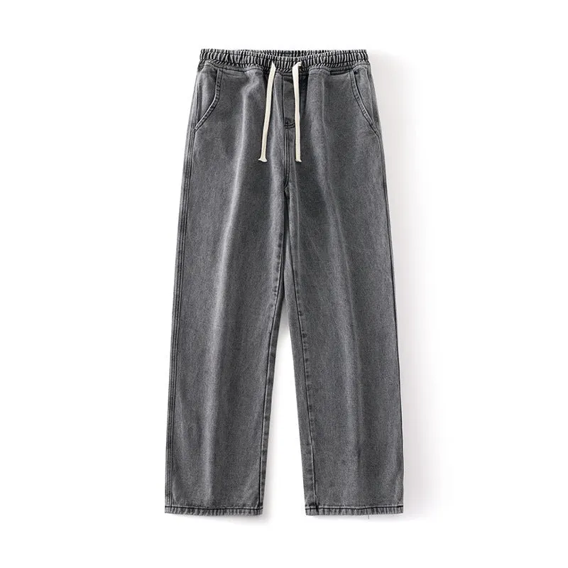 Men's Loose Straight Elastic Waist Wide Leg Pants