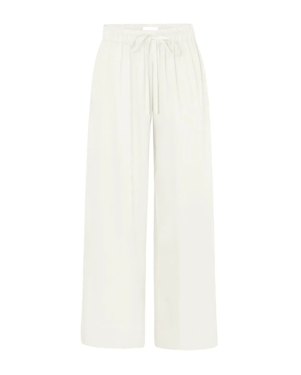 Metis Organic Bamboo Satin Lounge Pant - Natural