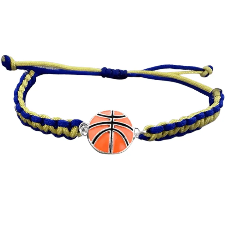 Multi Colored Basketball Rope Bracelet - Pick Color