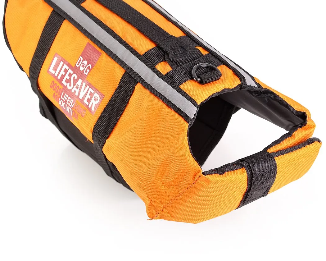 Pet Dog Life Jacket Vest with Adjustable Belt - Orange