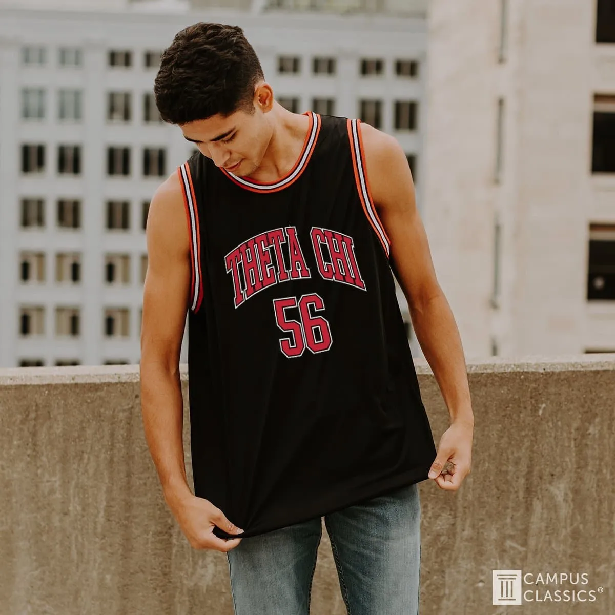 Phi Tau Black Basketball Jersey