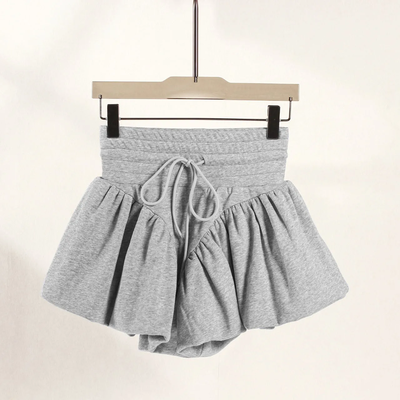 Pre Order:  High Waist Drawstring A-Line Puff Shorts