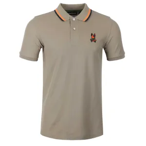 Psycho Bunny Plano Pique Polo Shirt in Antique Taupe