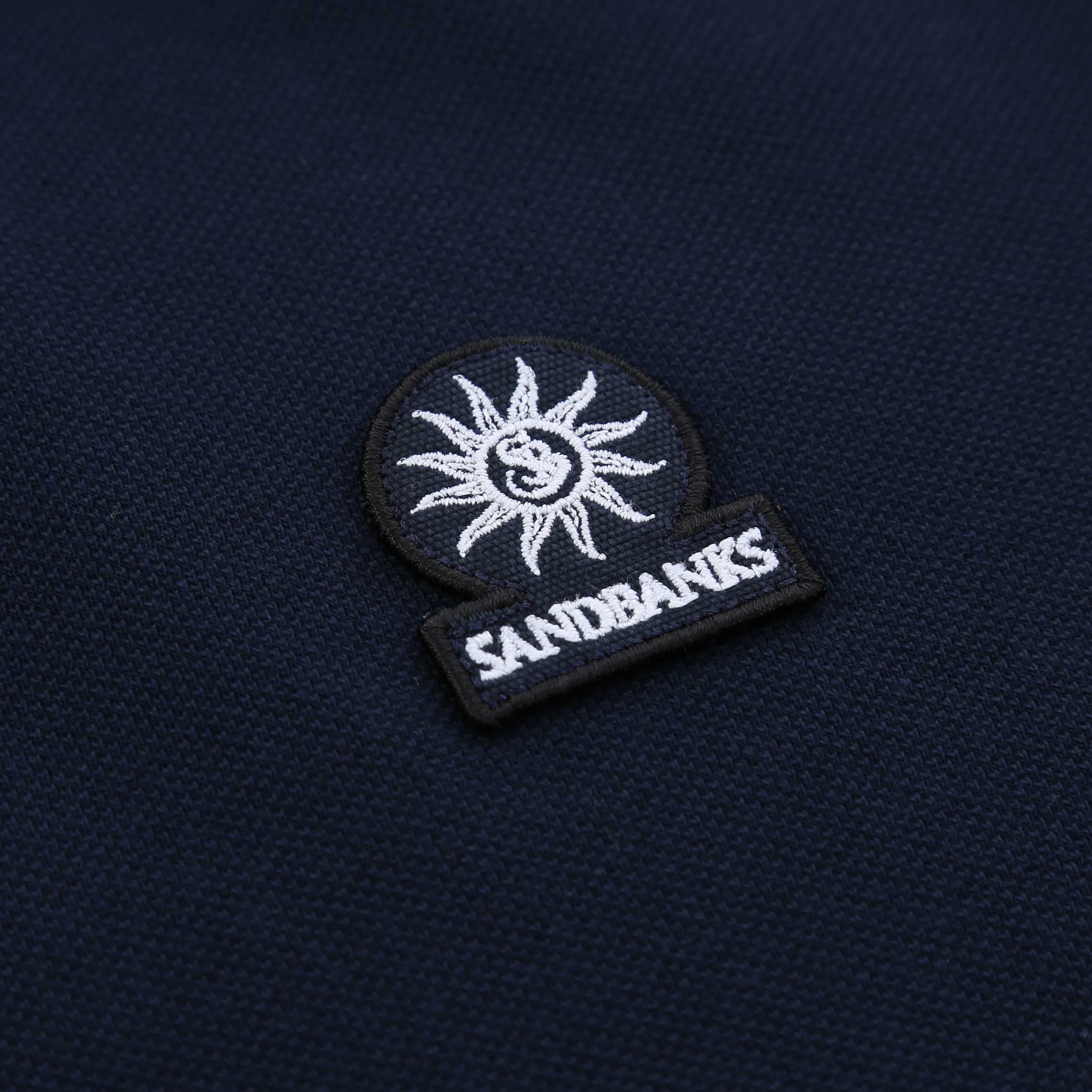 Sandbanks Badge Logo Polo Shirt in Navy