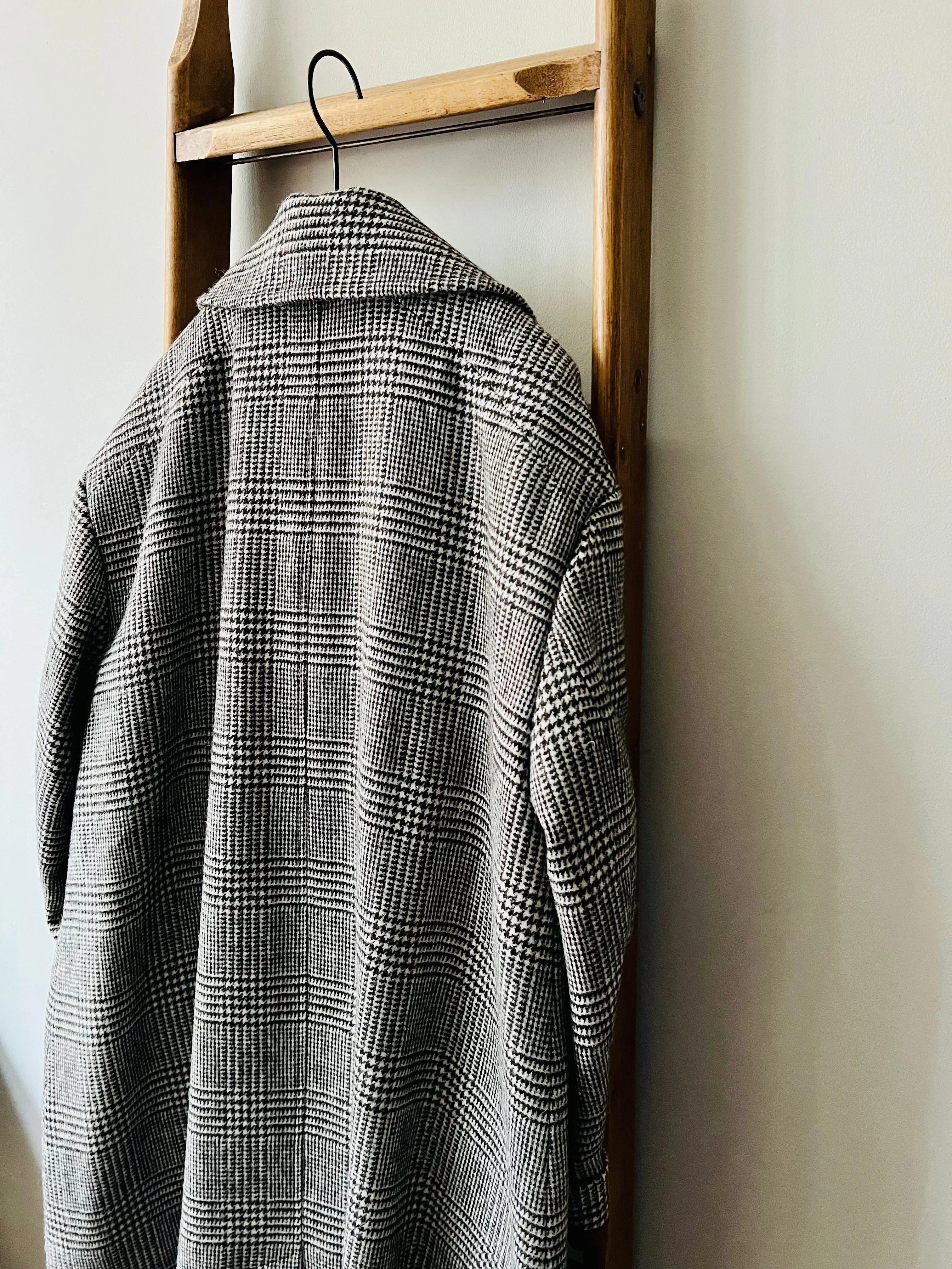 Shetland Wool Coat / Houndstooth