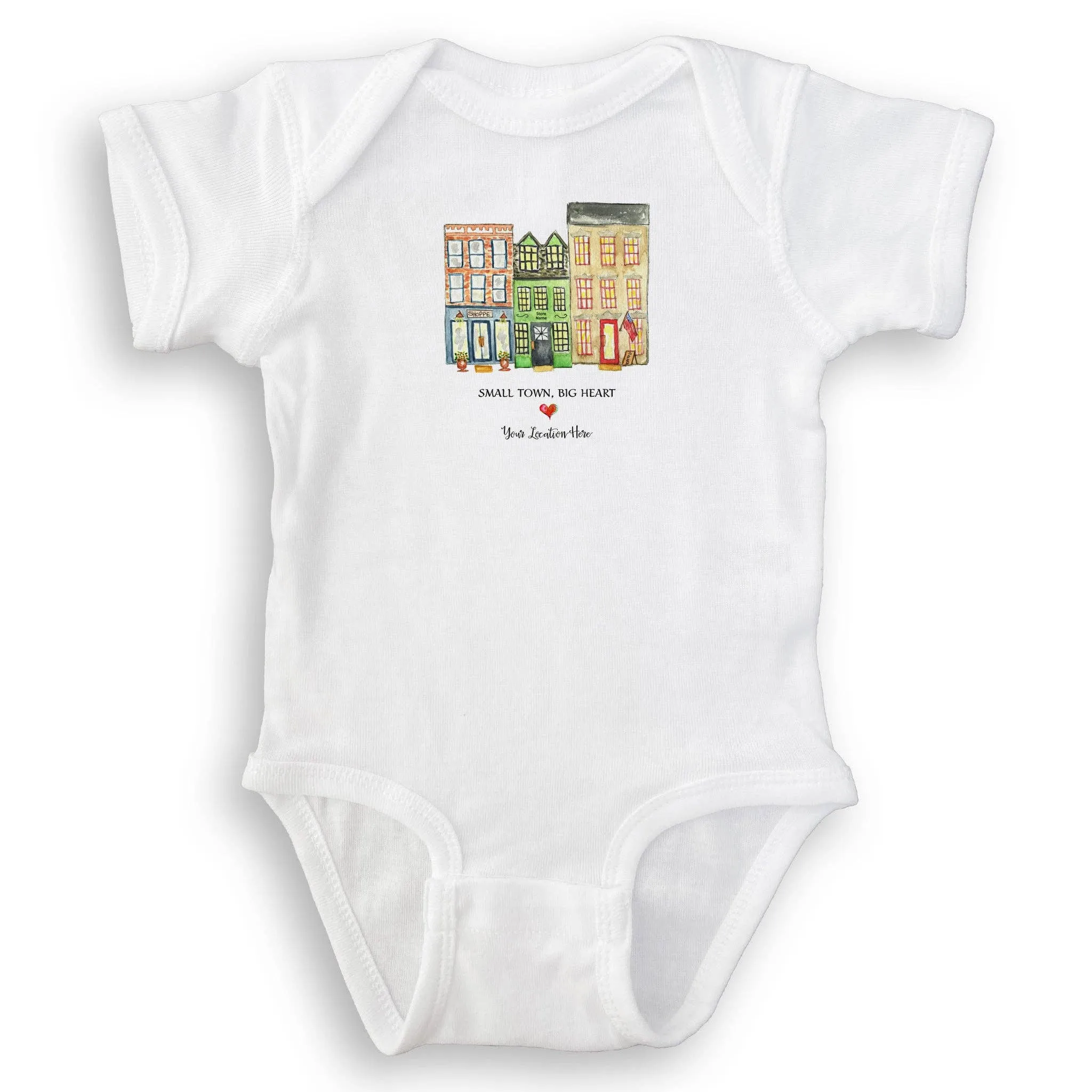 Small Town Big Heart with Location: Dishtowel / -