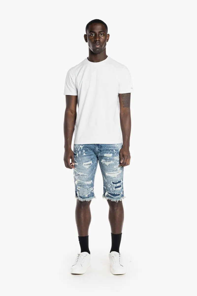 Smoke Rise Men's Rip and Repair Fashion Denim Short