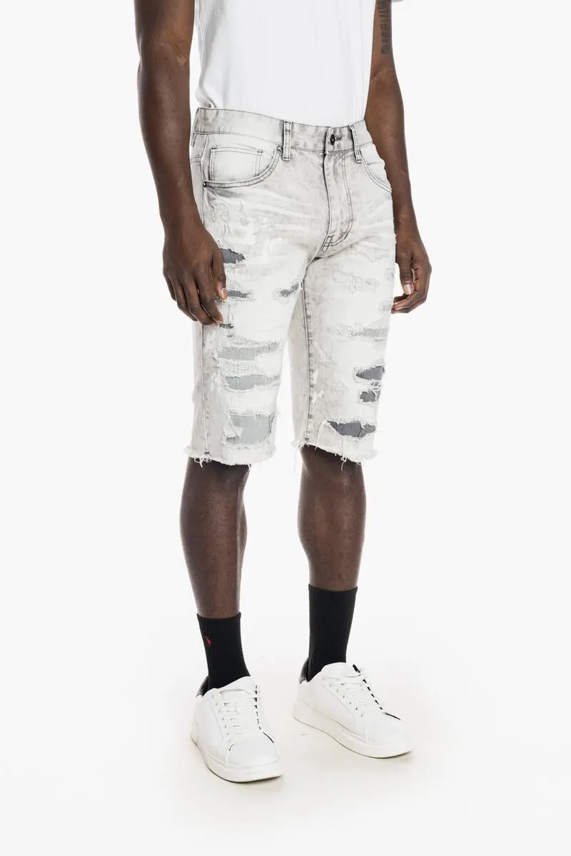 Smoke Rise Men's Rip and Repair Fashion Denim Short