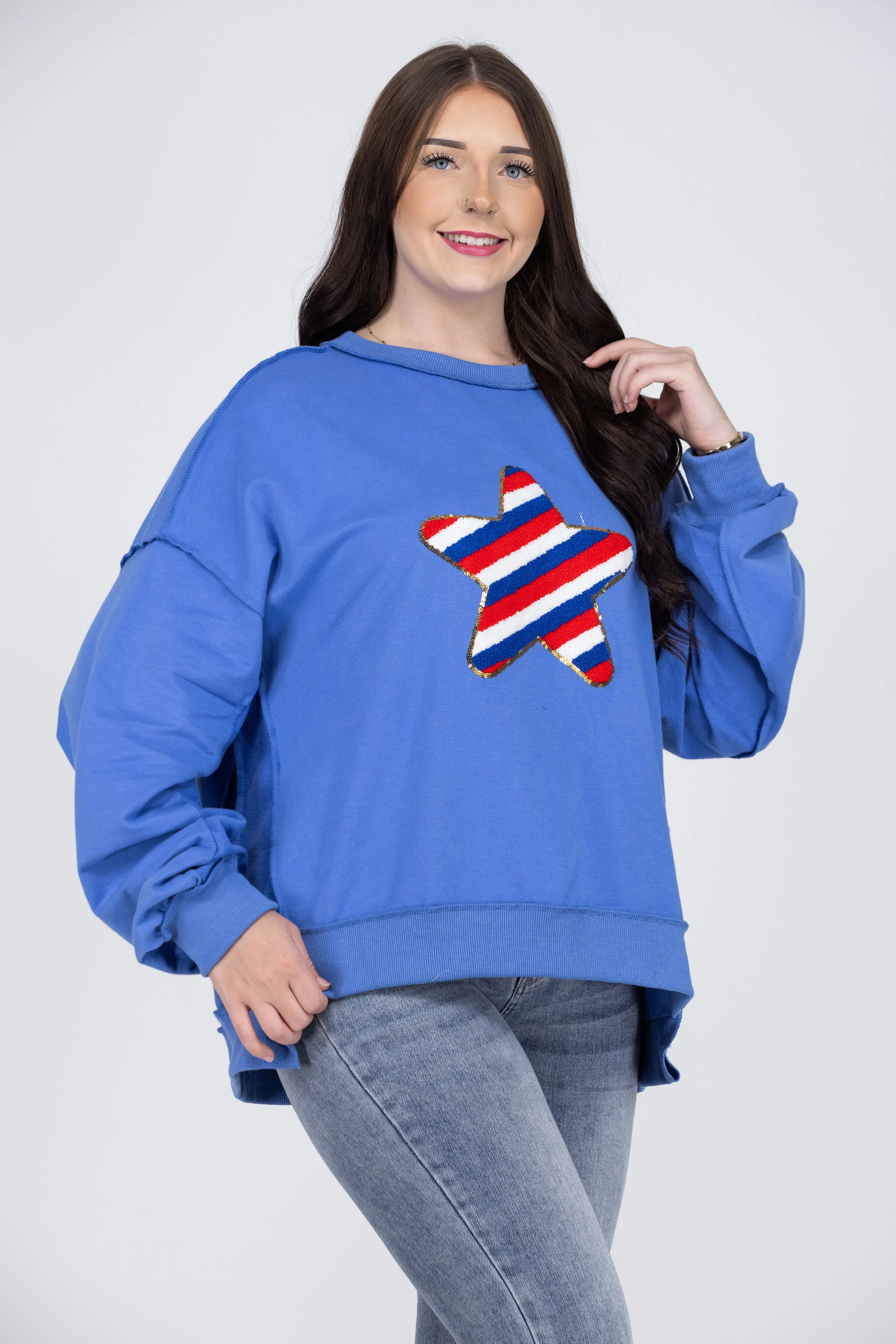 Star Spangled Long Sleeve Sweatshirt