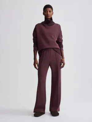 The Wide Leg Pant 30" in Deep Mahogany