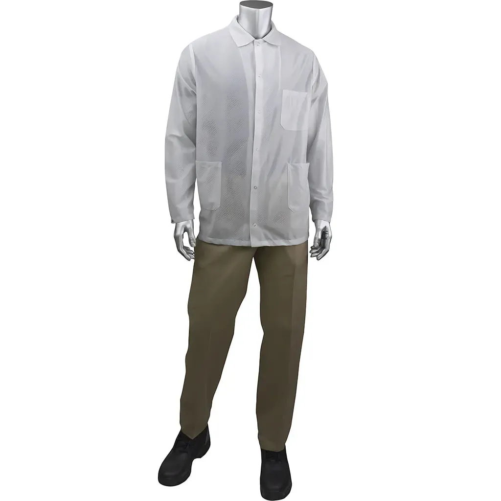 Uniform Technology BR49A-47WH-XL StatMaster Short ESD Labcoat