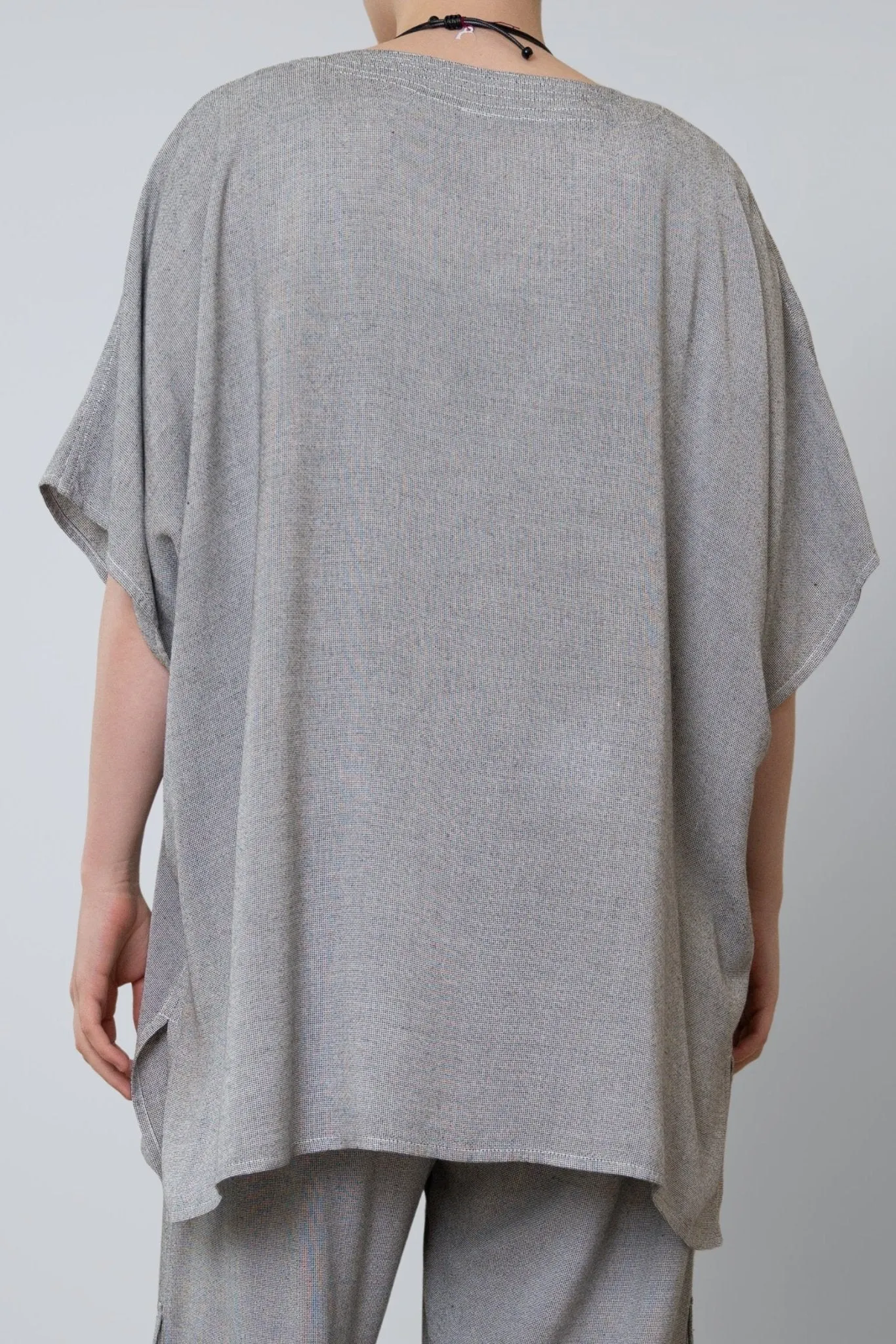 V-Neck Top - Grey