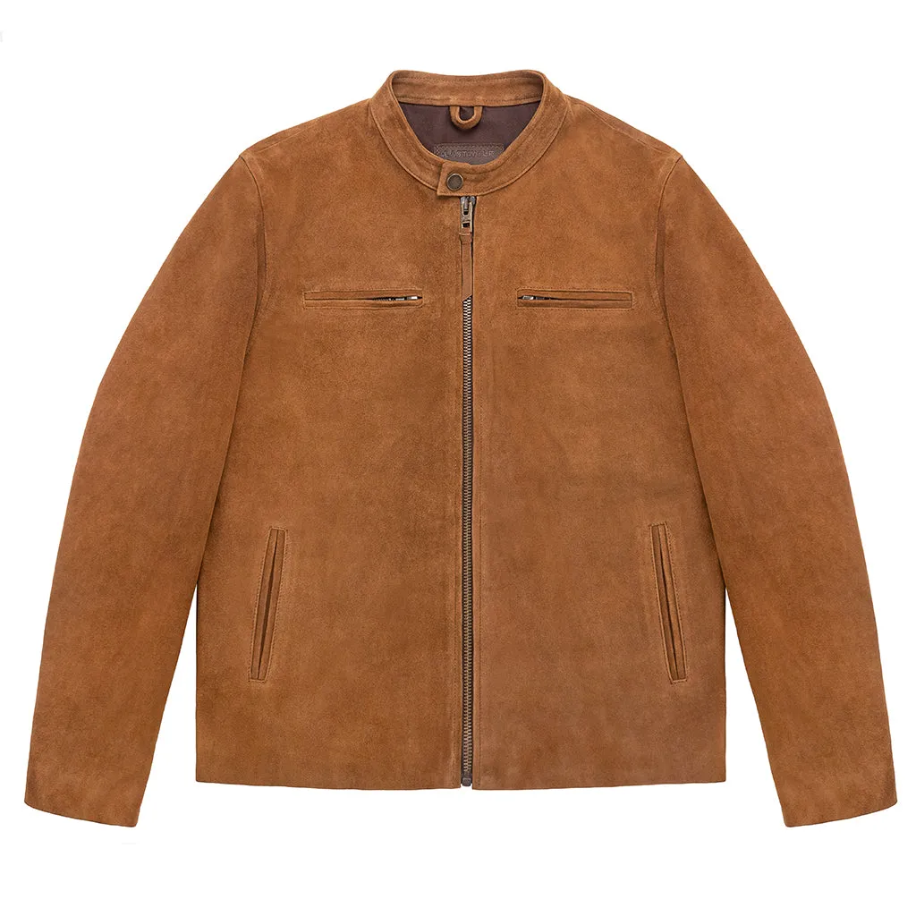 WHEELER PEAK RACER LEATHER JACKET - CEDAR SUEDE