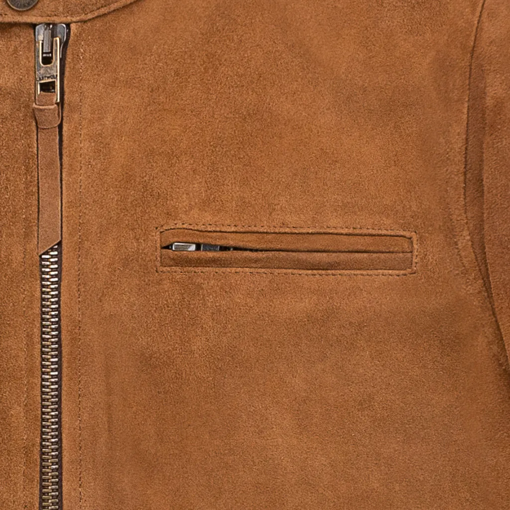 WHEELER PEAK RACER LEATHER JACKET - CEDAR SUEDE