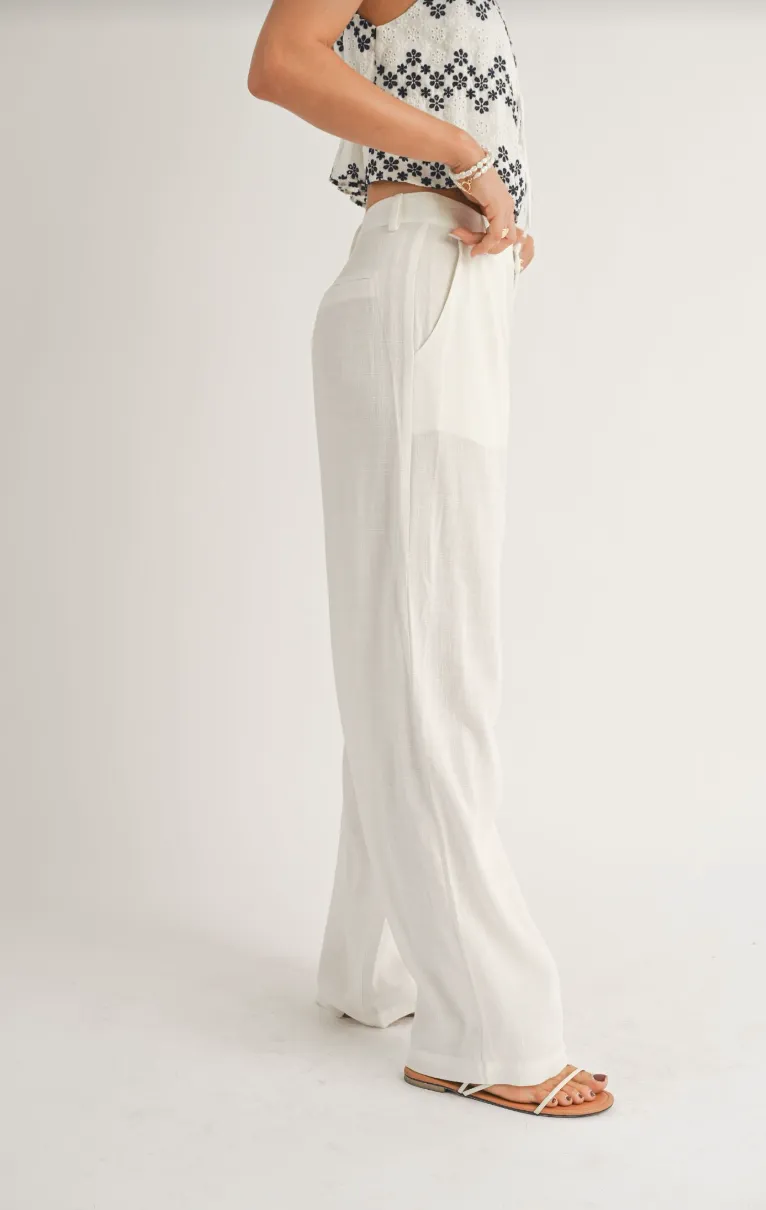 White Sandy Cove Pants