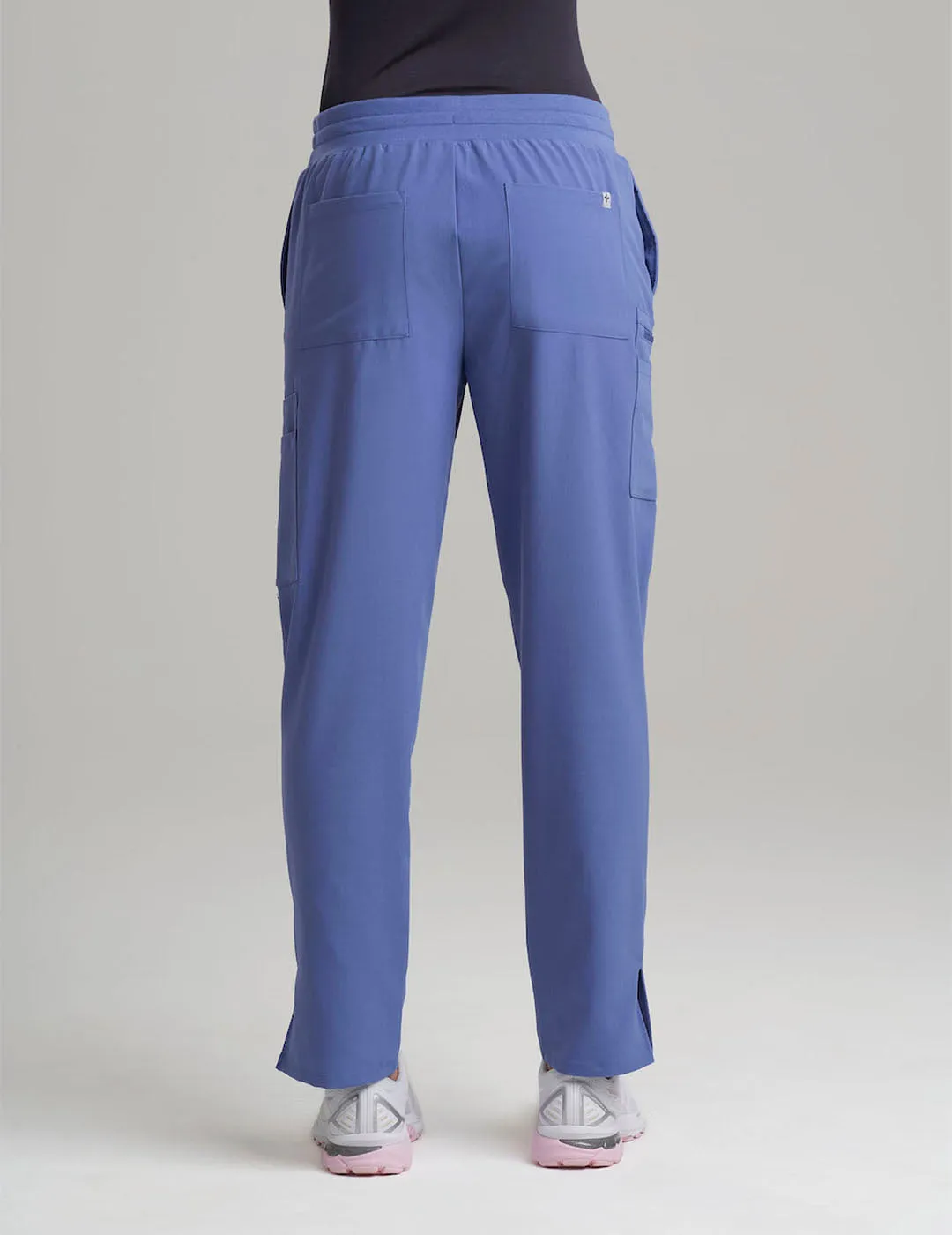 Womens 9-Pocket Straight Leg Scrub Pants - Ceil